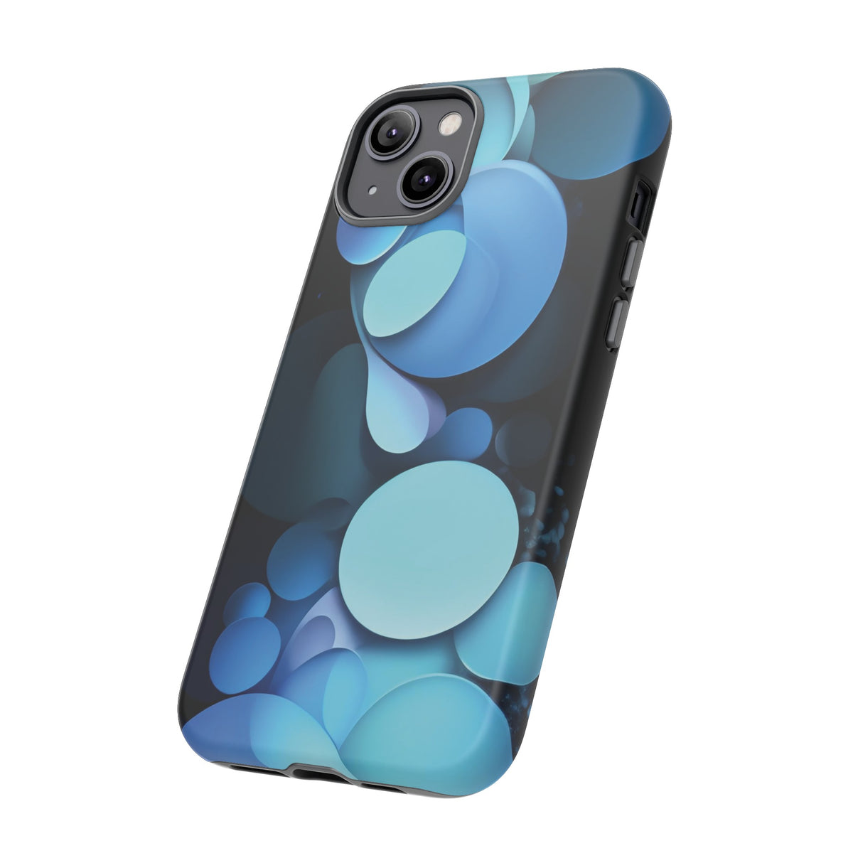 Abstract Blue balls in black Tough Phone Case