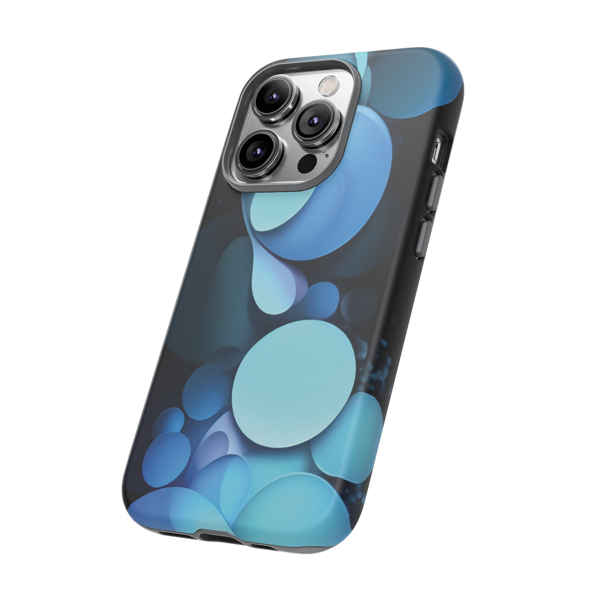 Abstract Blue balls in black Tough Phone Case