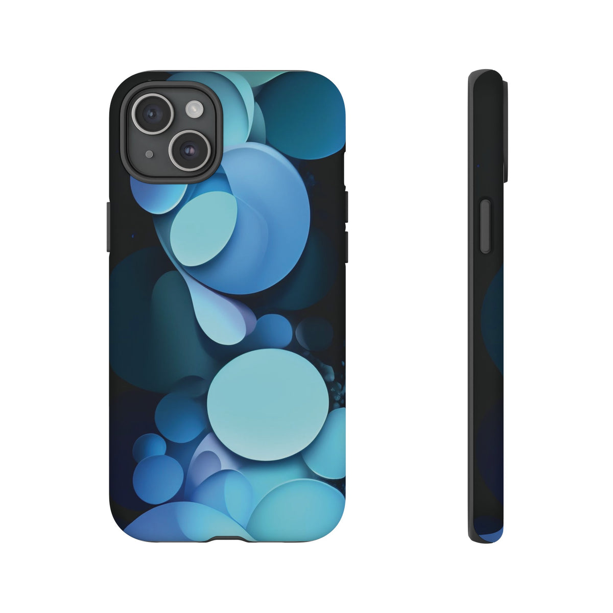 Abstract Blue balls in black Tough Phone Case