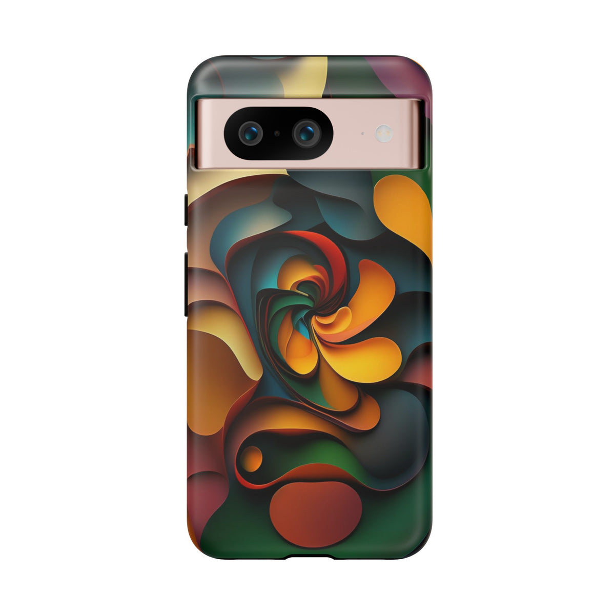 Colorful abstract design with a spiral design Tough Phone Cases