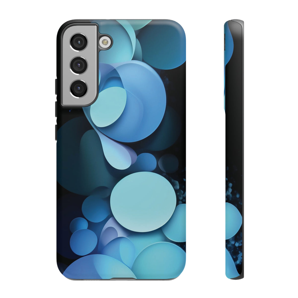 Abstract Blue balls in black Tough Phone Case