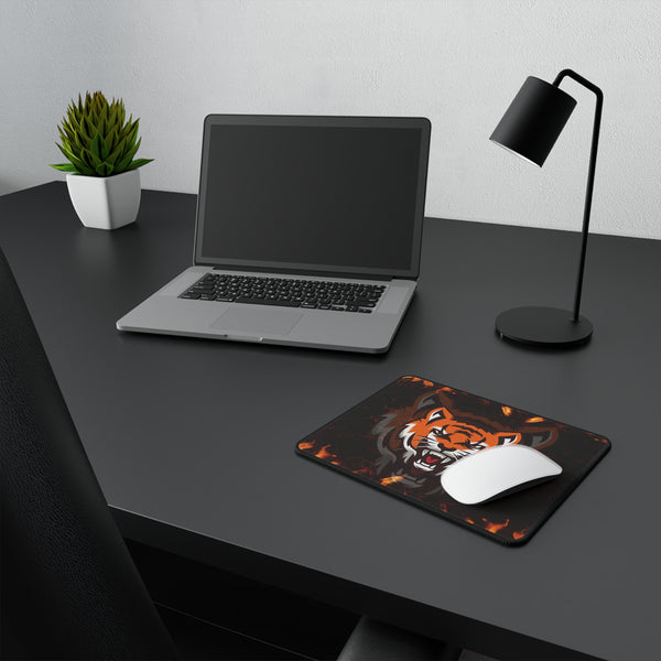 Lion with Flames Non-Slip Mouse Pad