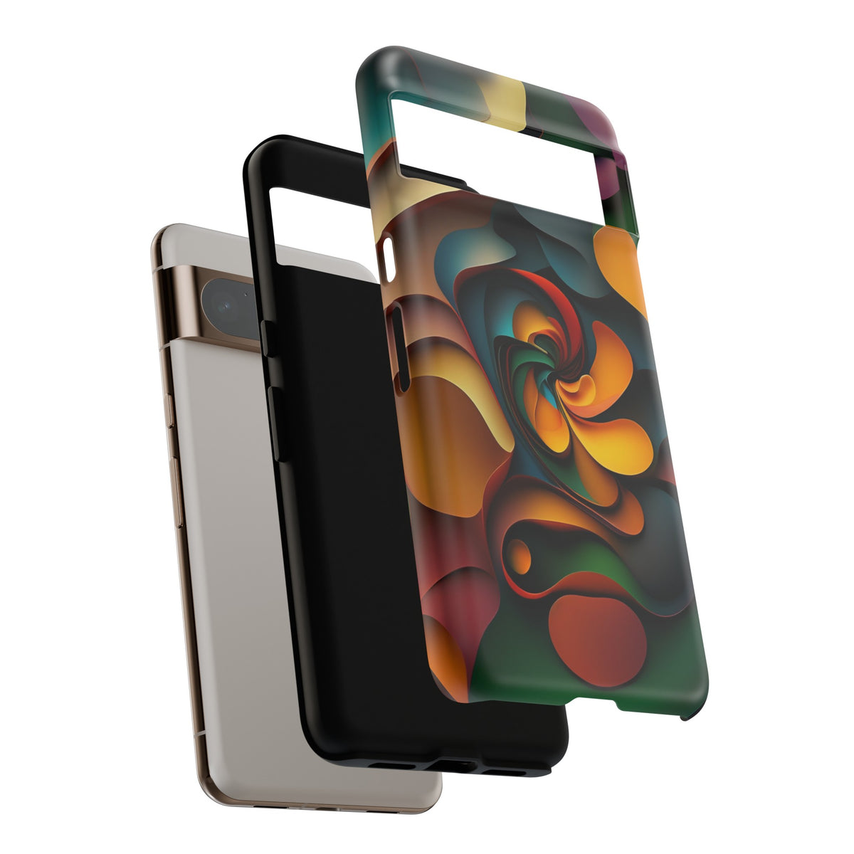 Colorful abstract design with a spiral design Tough Phone Cases