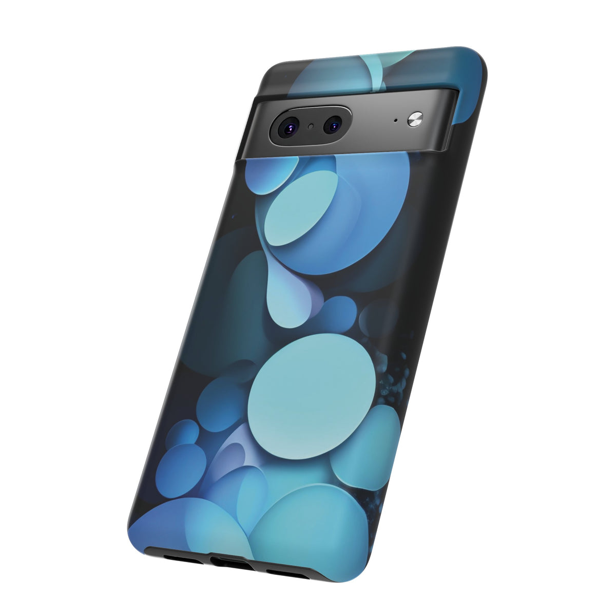 Abstract Blue balls in black Tough Phone Case