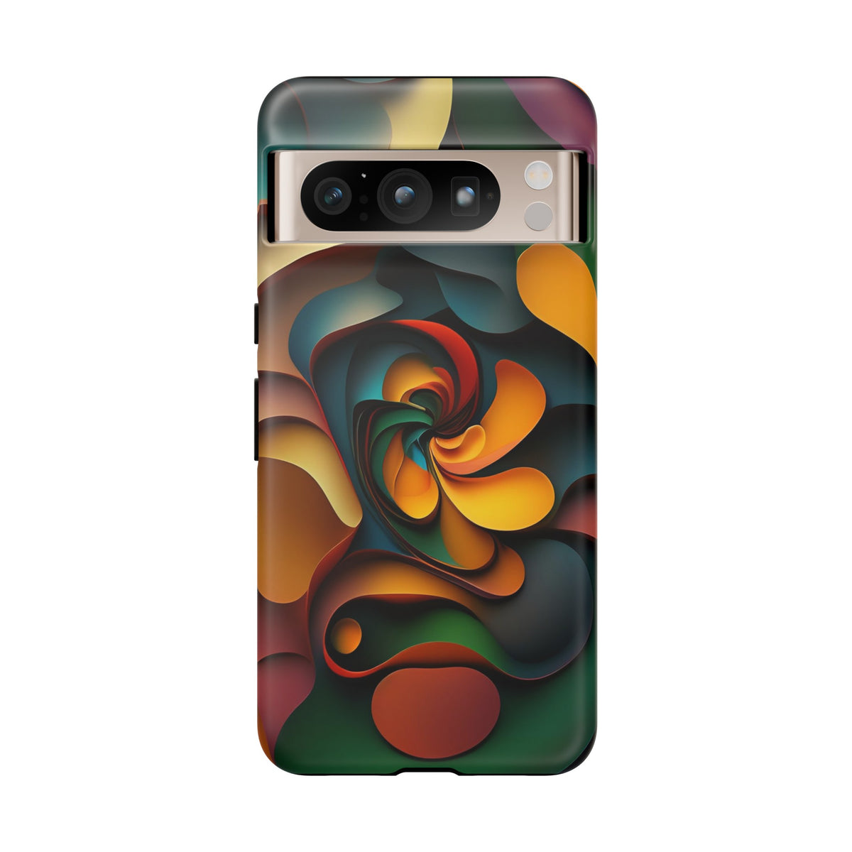 Colorful abstract design with a spiral design Tough Phone Cases