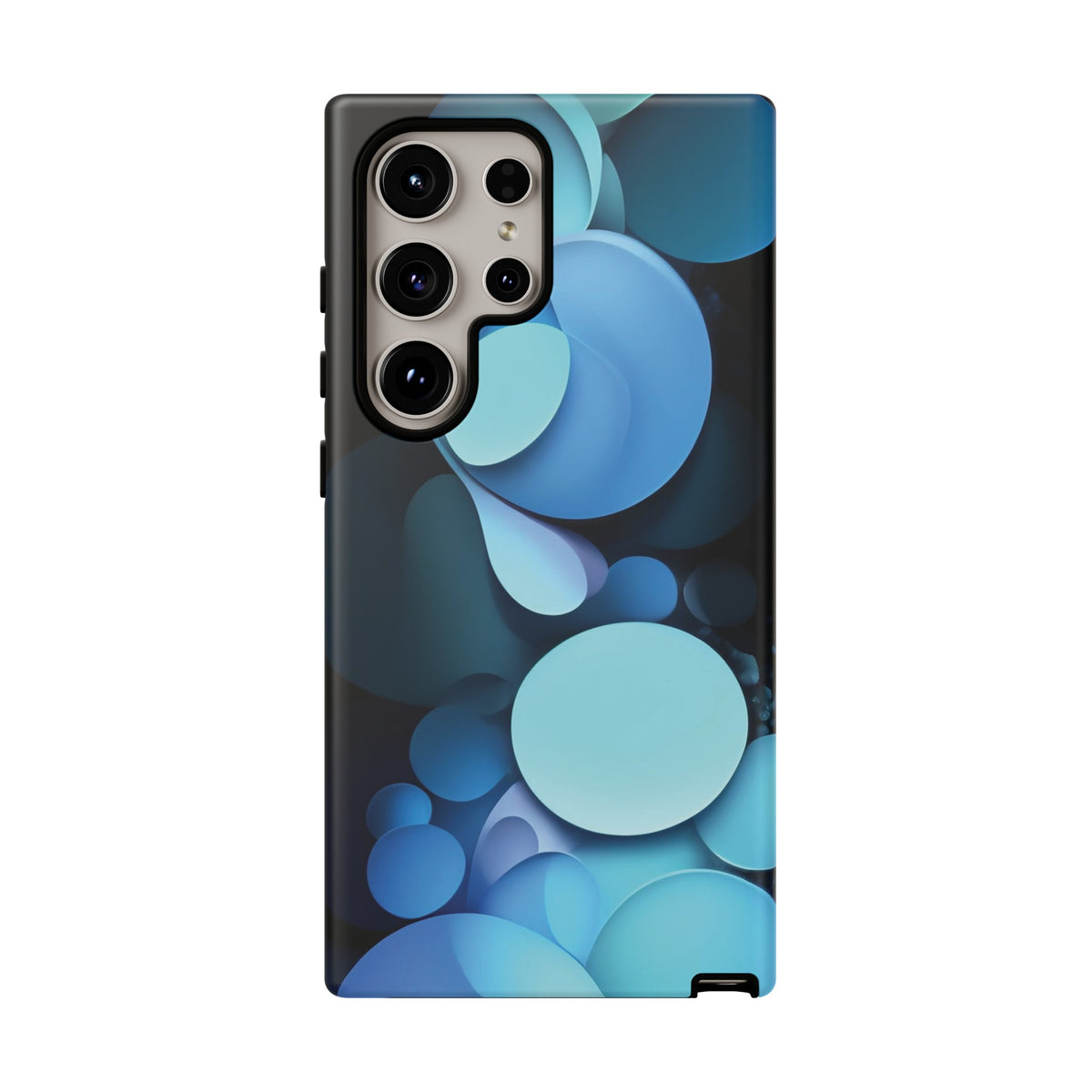 Abstract Blue balls in black Tough Phone Case