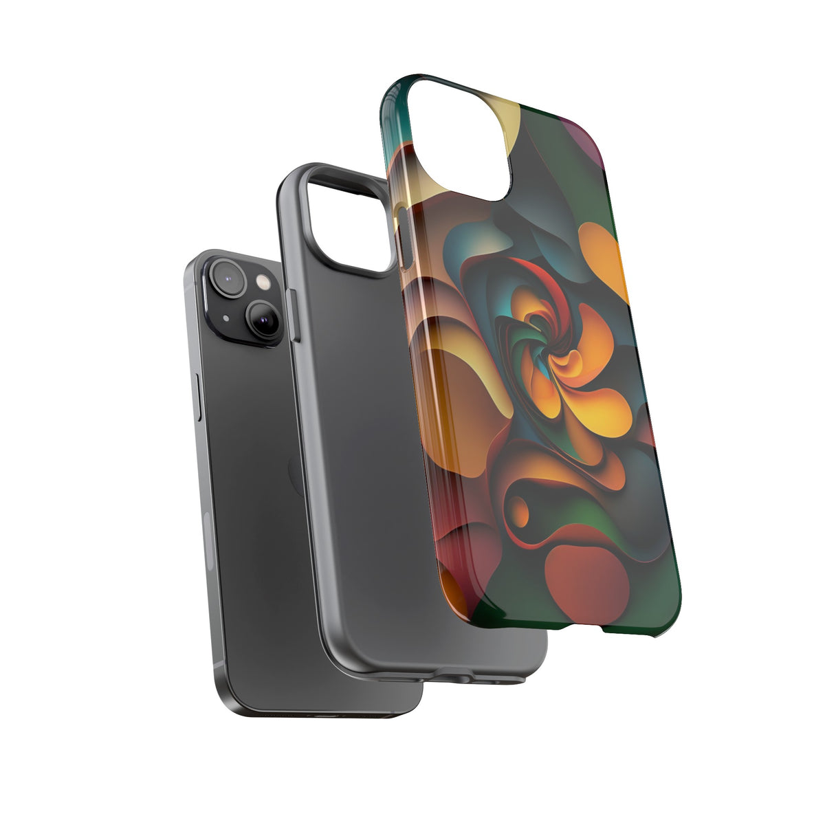 Colorful abstract design with a spiral design Tough Phone Cases