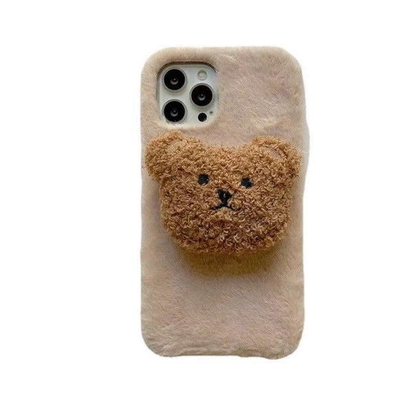 New Cartoon Plush Bear Mobile Case