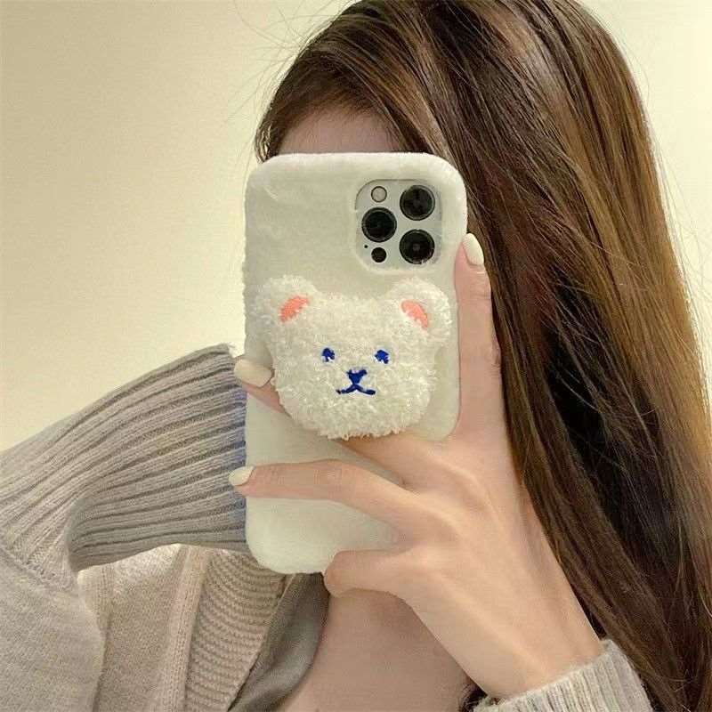 New Cartoon Plush Bear Mobile Case