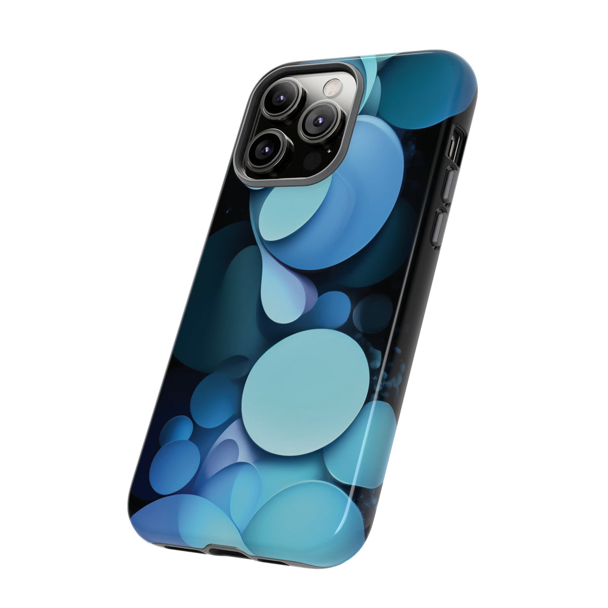 Abstract Blue balls in black Tough Phone Case