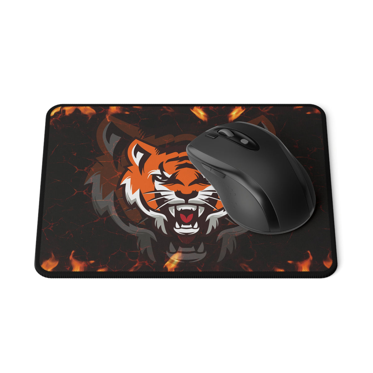 Lion with Flames Non-Slip Mouse Pad