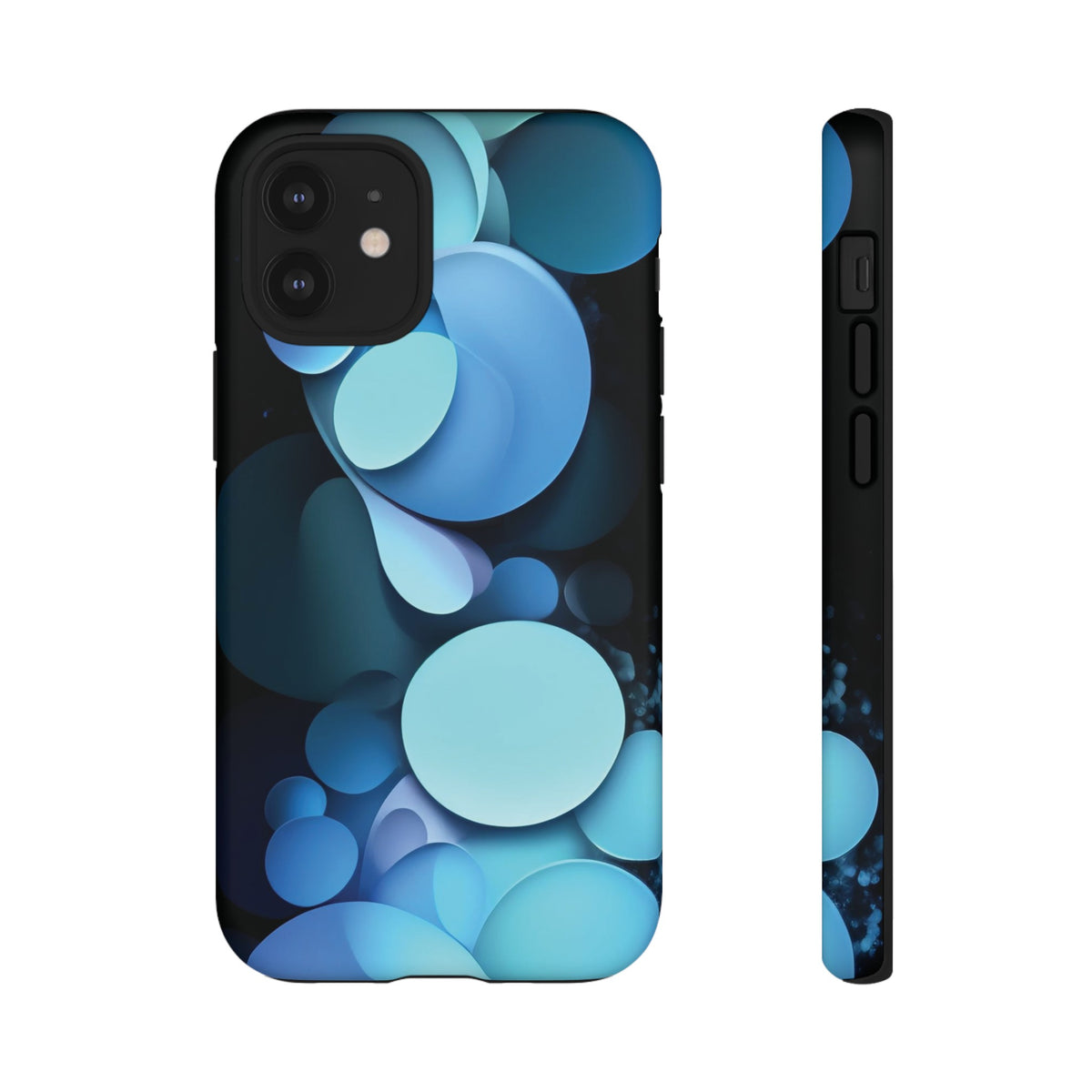 Abstract Blue balls in black Tough Phone Case