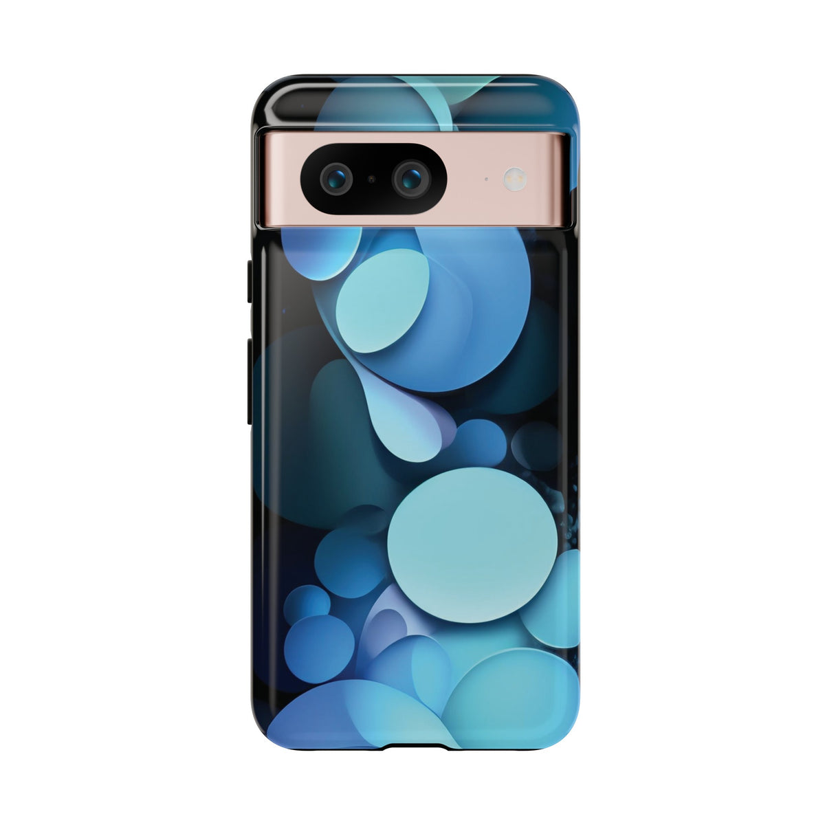 Abstract Blue balls in black Tough Phone Case