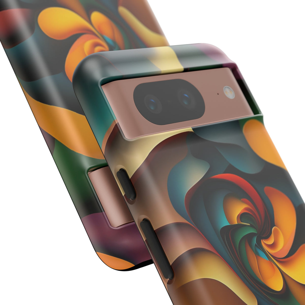 Colorful abstract design with a spiral design Tough Phone Cases