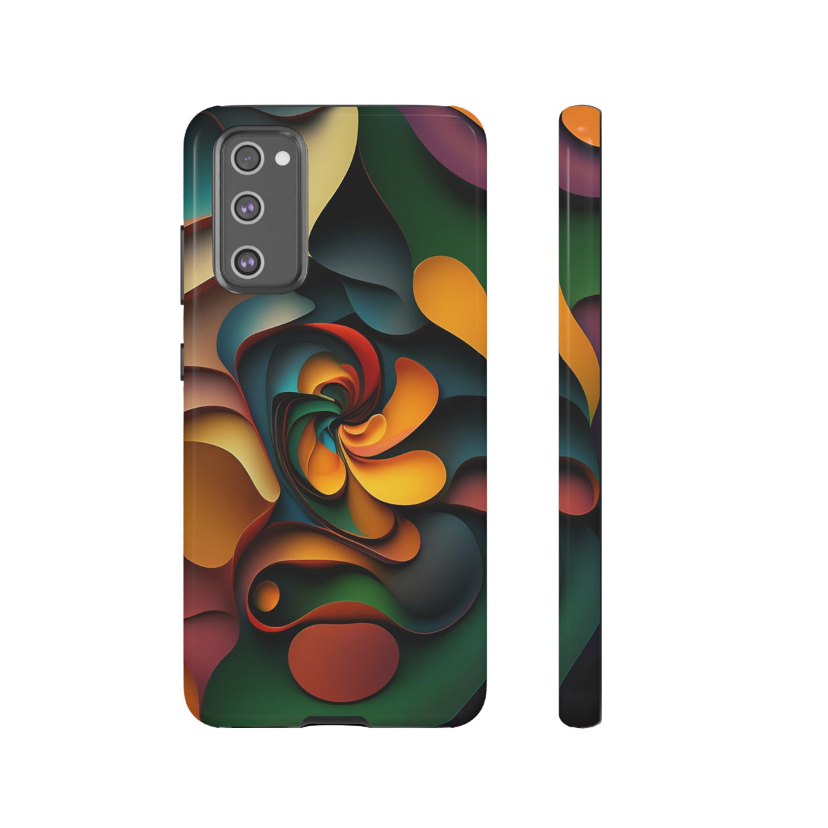 Colorful abstract design with a spiral design Tough Phone Cases