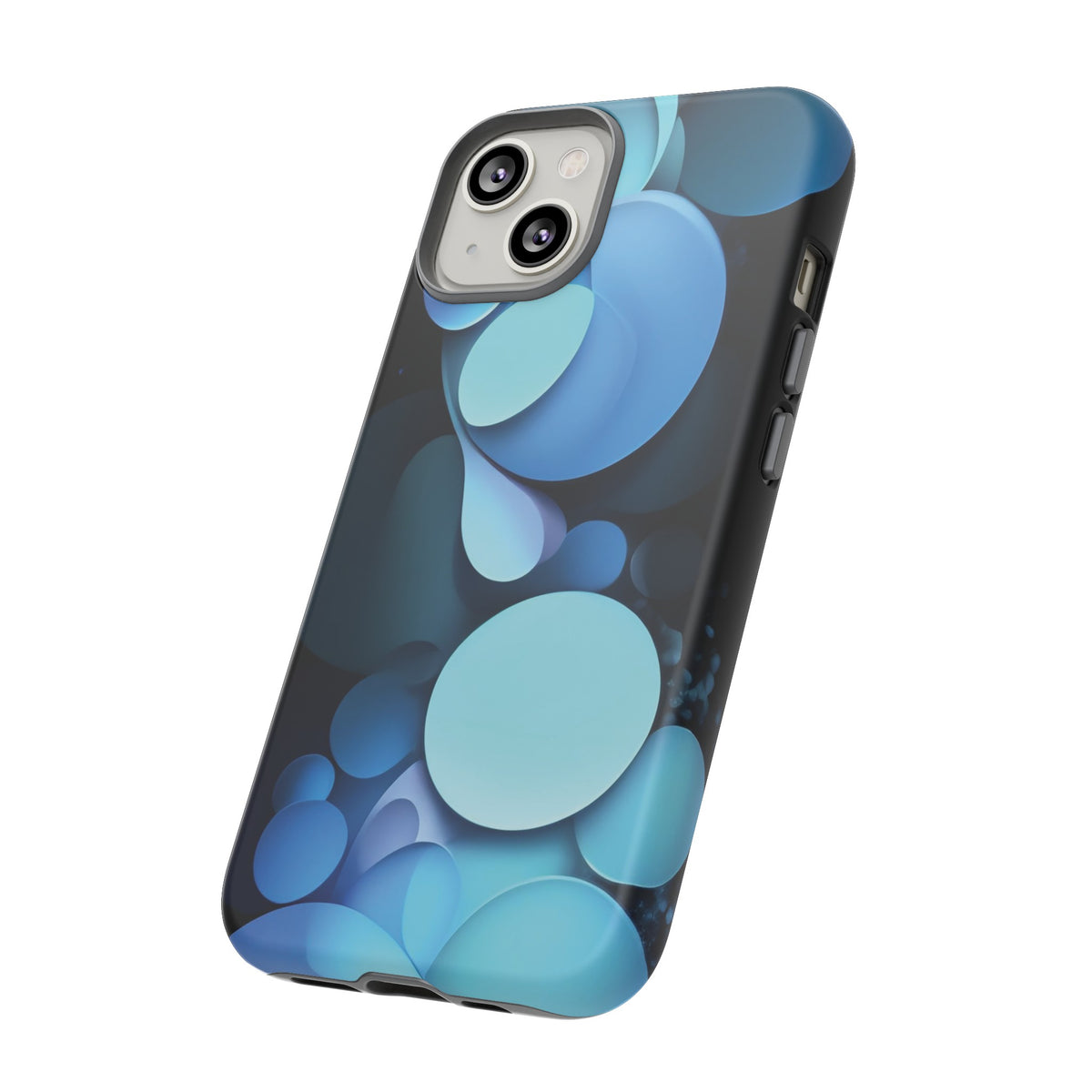 Abstract Blue balls in black Tough Phone Case