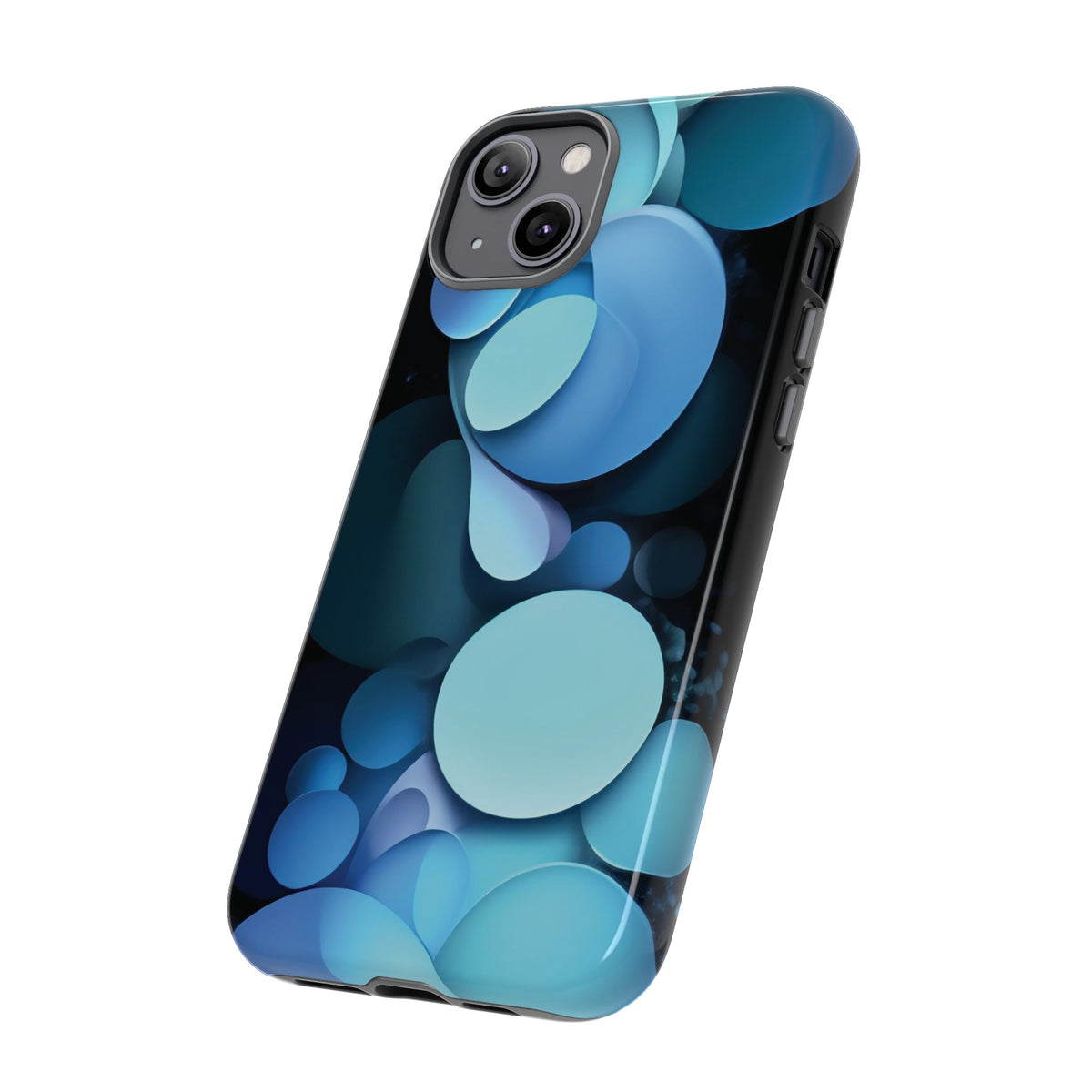 Abstract Blue balls in black Tough Phone Case