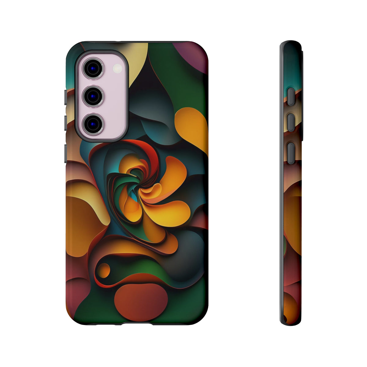 Colorful abstract design with a spiral design Tough Phone Cases