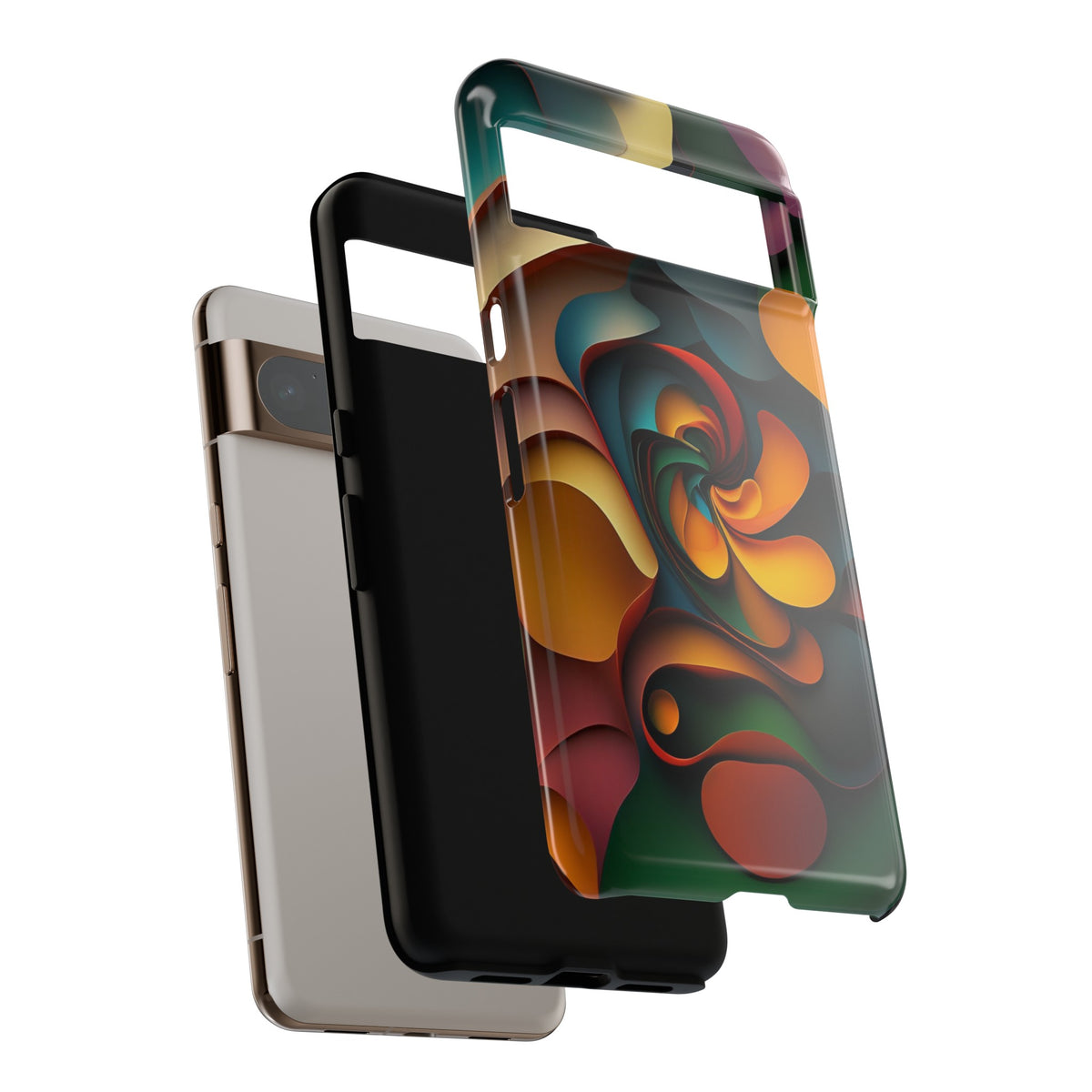 Colorful abstract design with a spiral design Tough Phone Cases