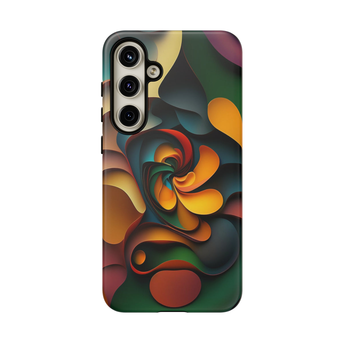 Colorful abstract design with a spiral design Tough Phone Cases