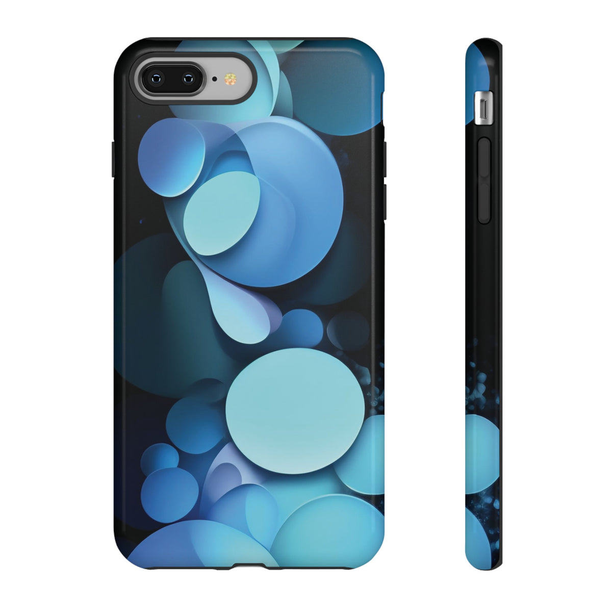 Abstract Blue balls in black Tough Phone Case