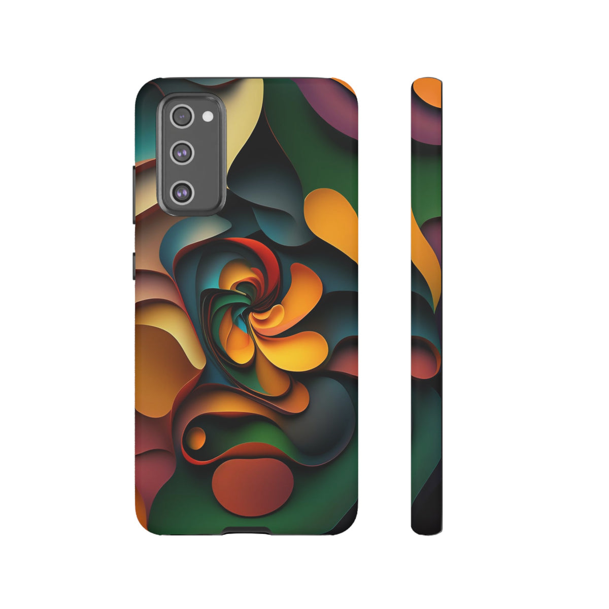 Colorful abstract design with a spiral design Tough Phone Cases