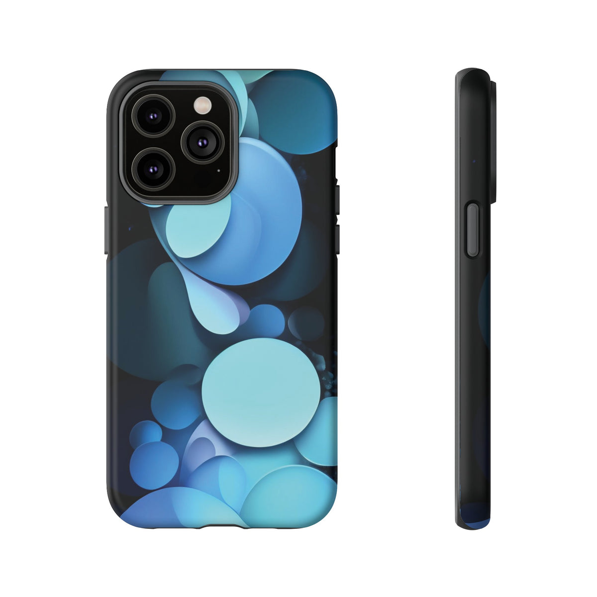 Abstract Blue balls in black Tough Phone Case