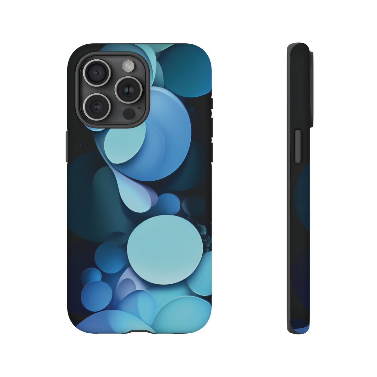 Abstract Blue balls in black Tough Phone Case