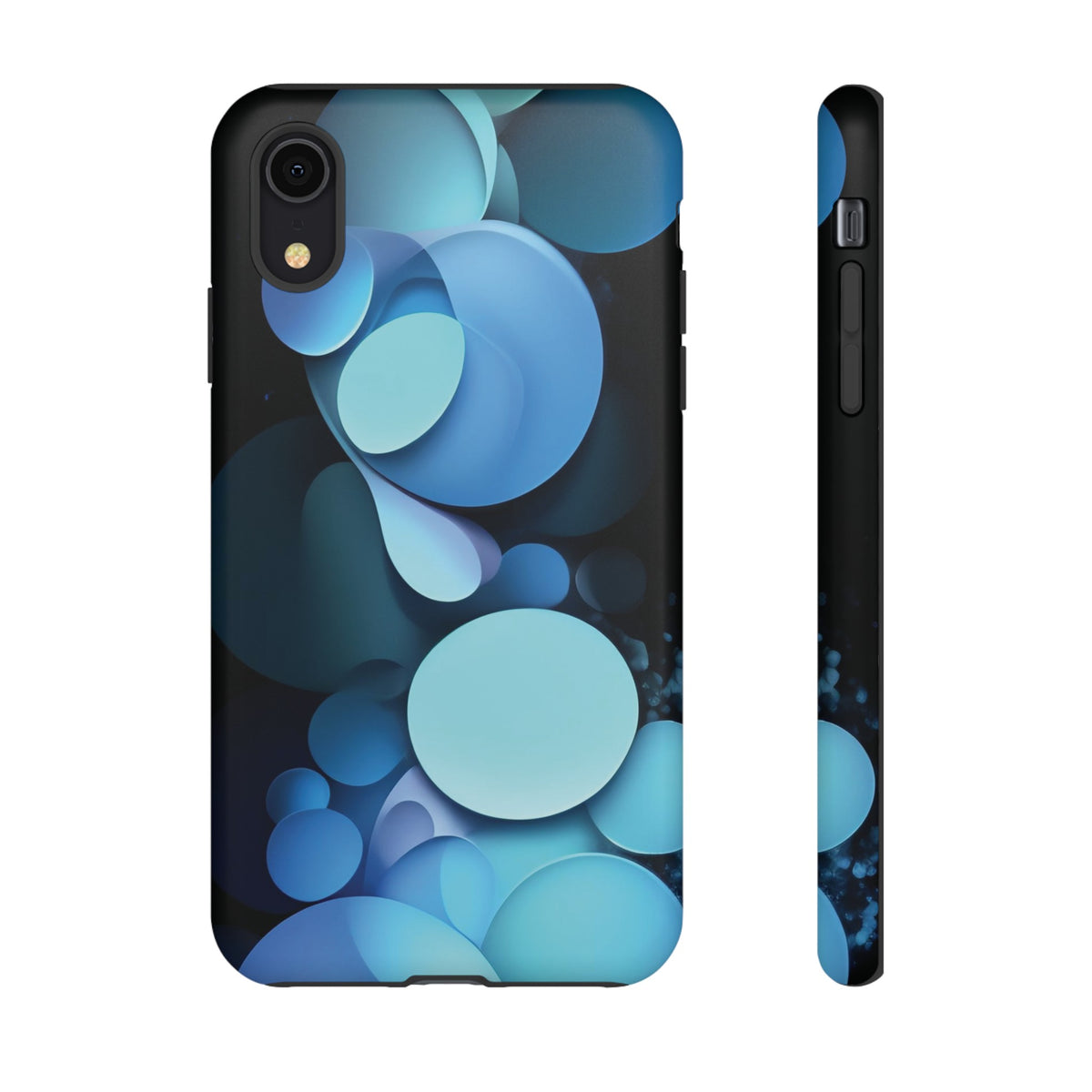 Abstract Blue balls in black Tough Phone Case