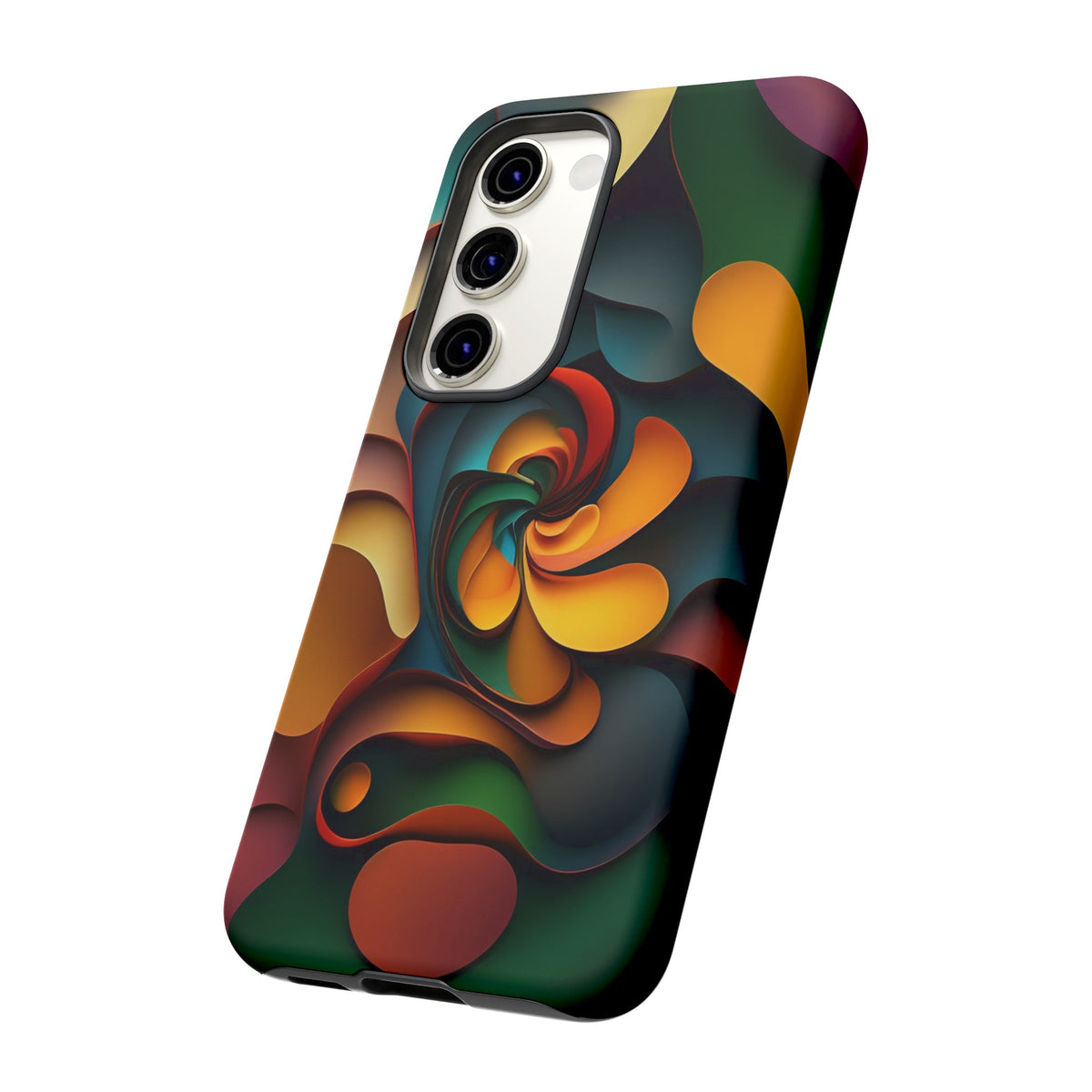 Colorful abstract design with a spiral design Tough Phone Cases