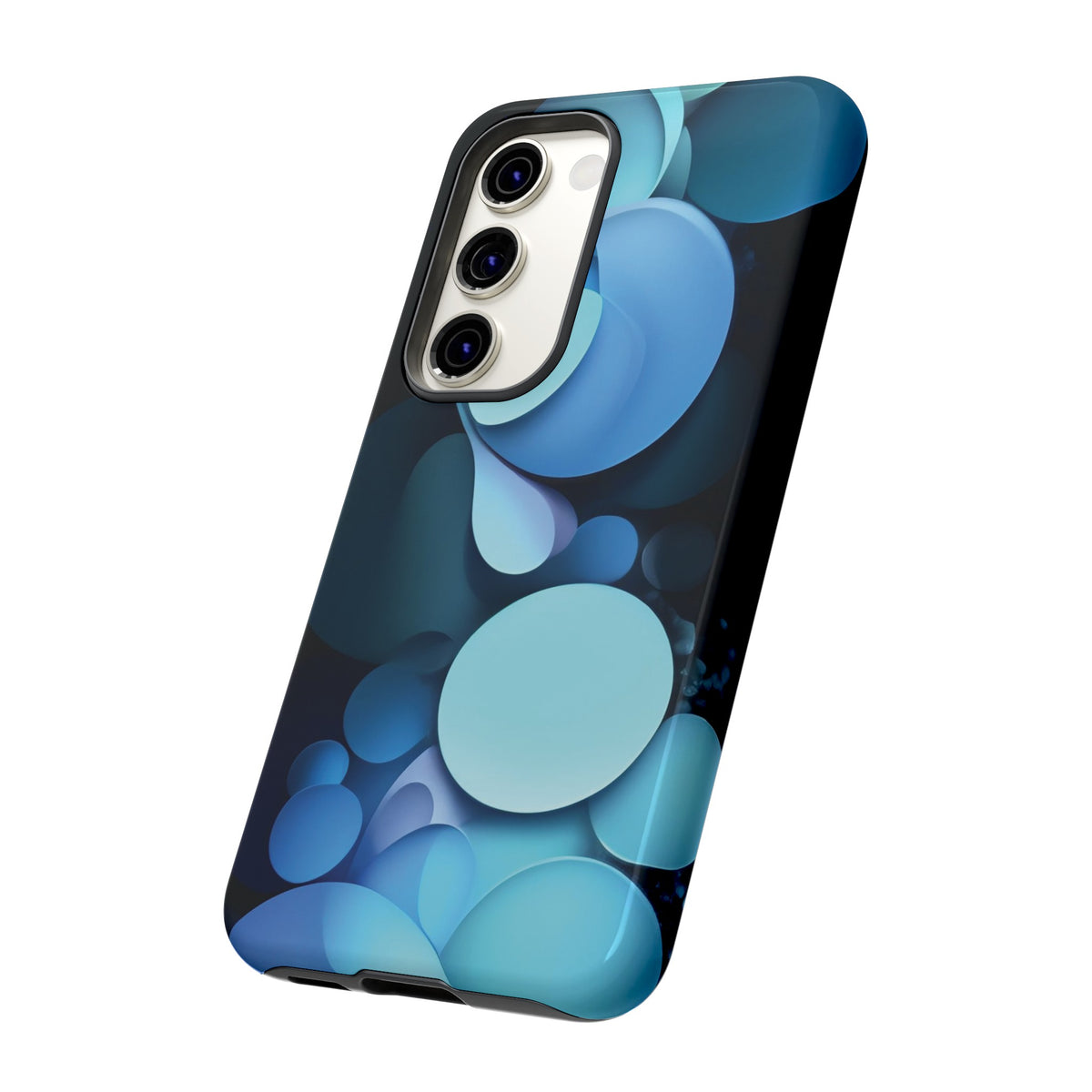 Abstract Blue balls in black Tough Phone Case