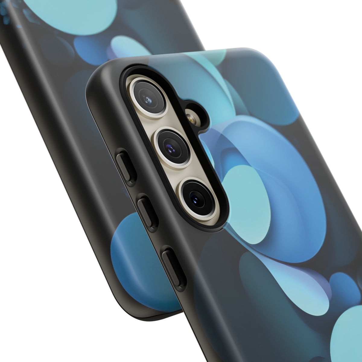 Abstract Blue balls in black Tough Phone Case