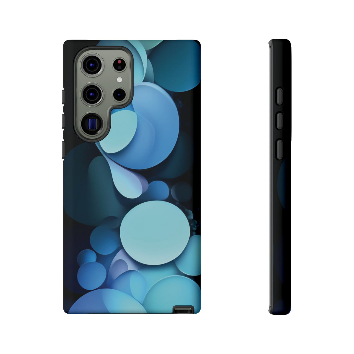 Abstract Blue balls in black Tough Phone Case