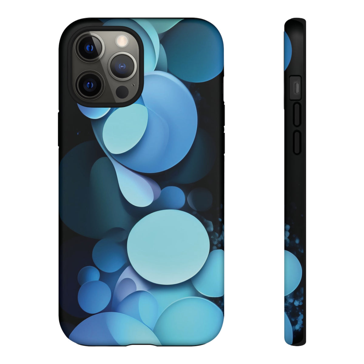 Abstract Blue balls in black Tough Phone Case