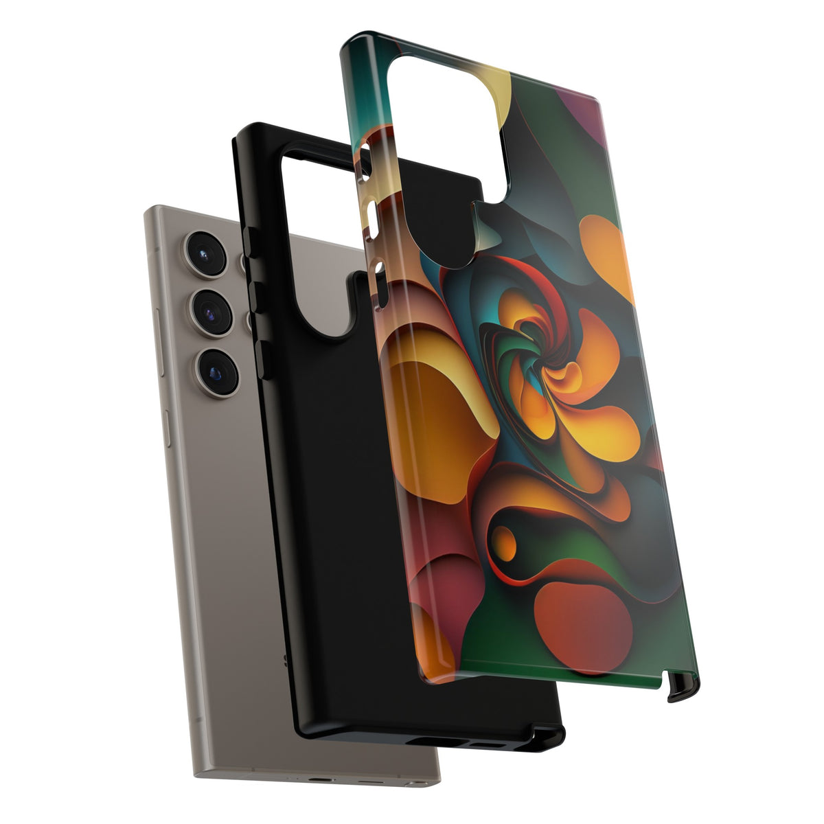 Colorful abstract design with a spiral design Tough Phone Cases