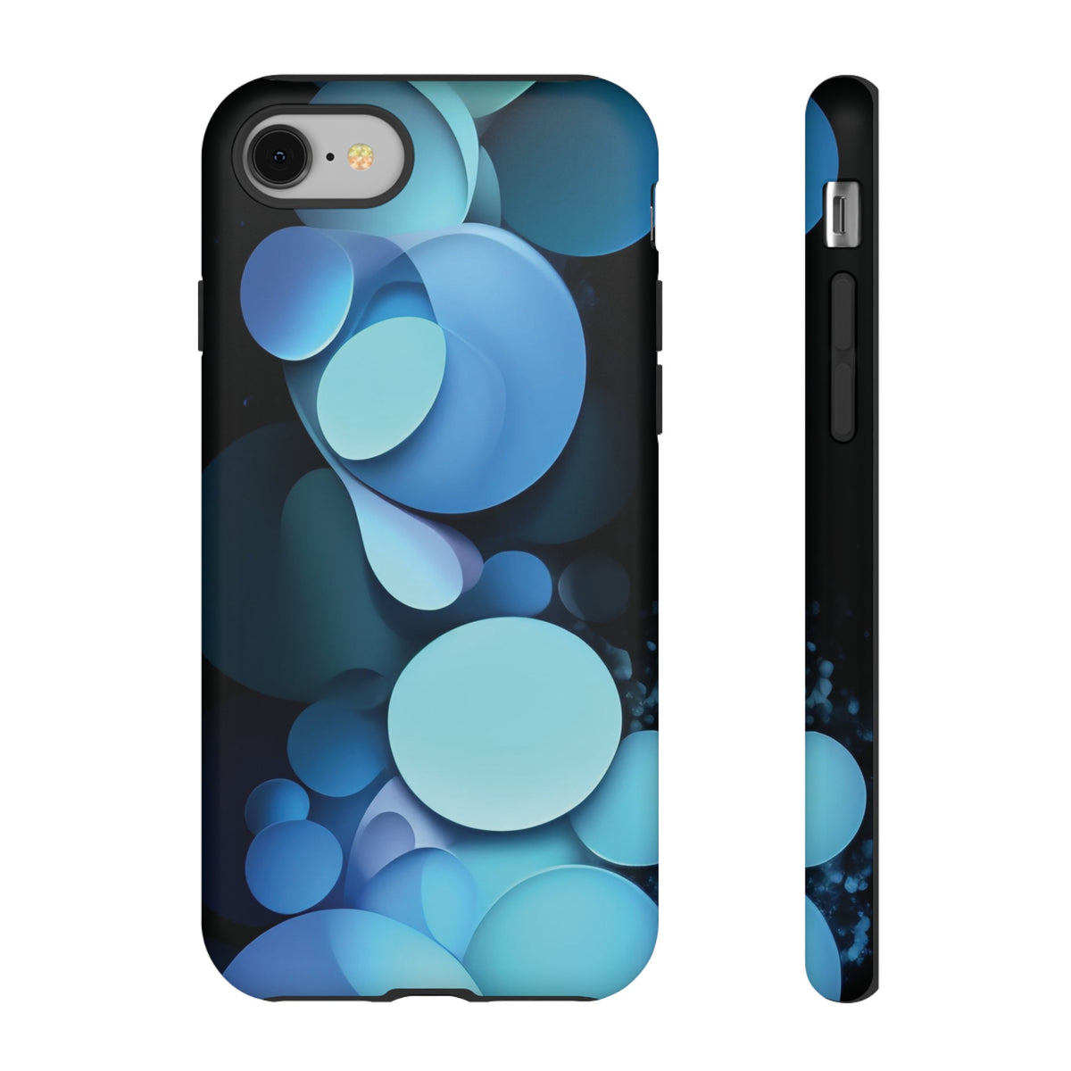 Abstract Blue balls in black Tough Phone Case