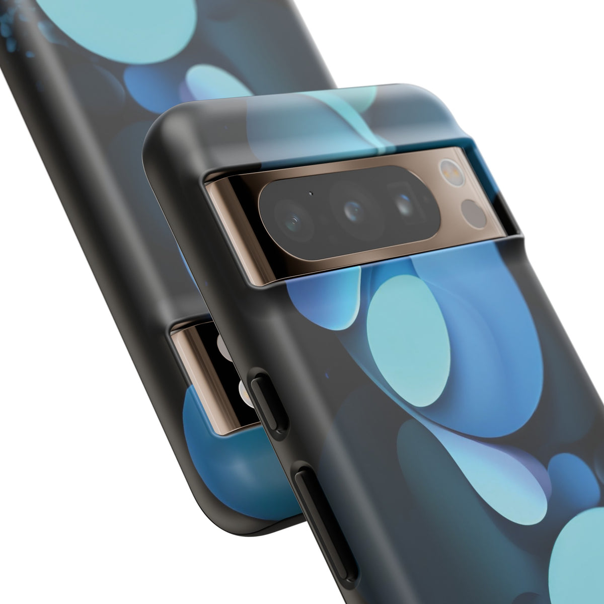 Abstract Blue balls in black Tough Phone Case