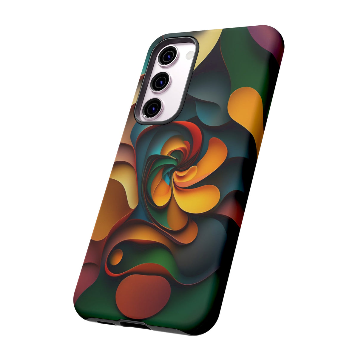 Colorful abstract design with a spiral design Tough Phone Cases