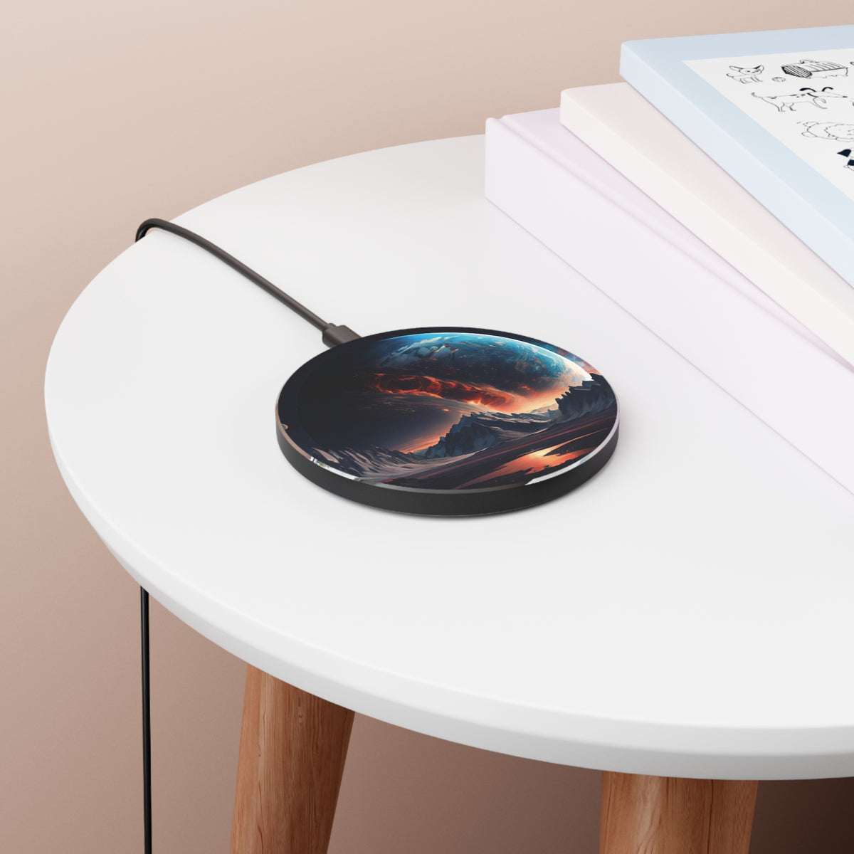 Galactic night sky astronomy themed Wireless Charger