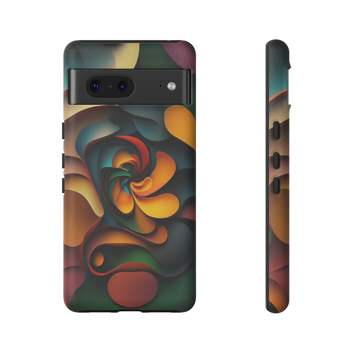 Colorful abstract design with a spiral design Tough Phone Cases