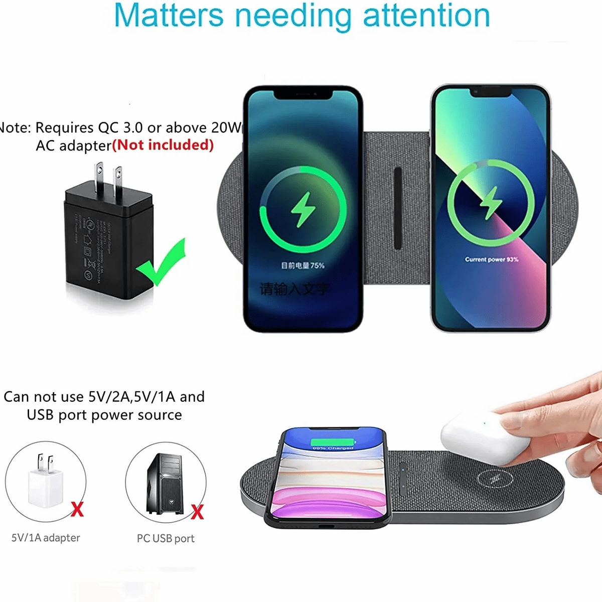 Dual Wireless Charging Pad