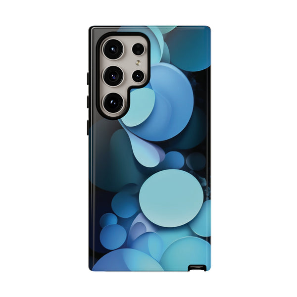 Abstract Blue balls in black Tough Phone Case