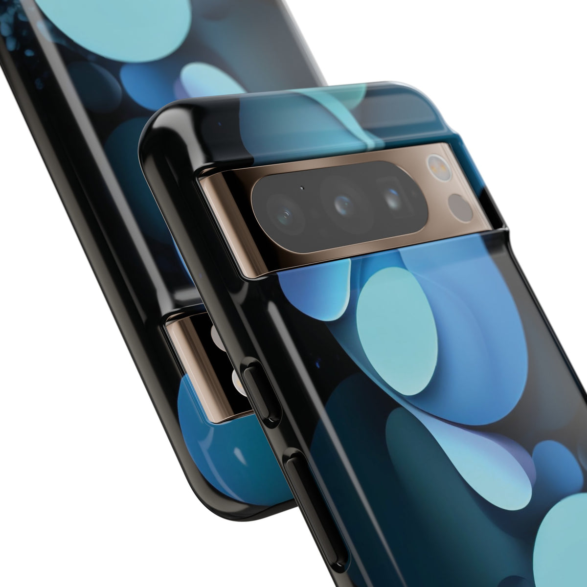 Abstract Blue balls in black Tough Phone Case