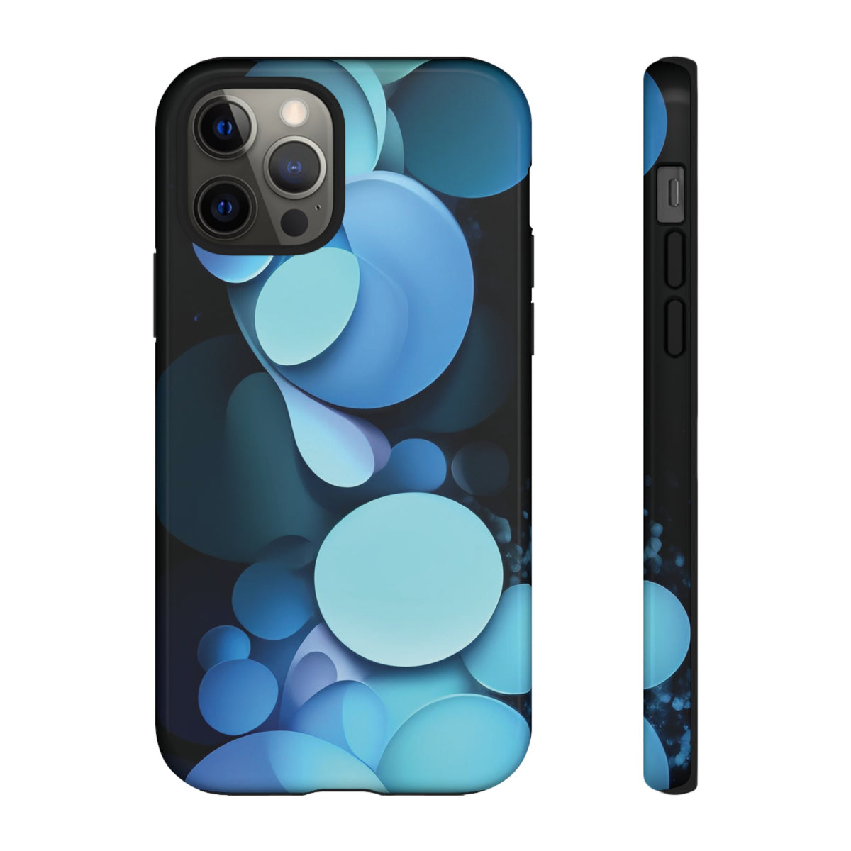 Abstract Blue balls in black Tough Phone Case