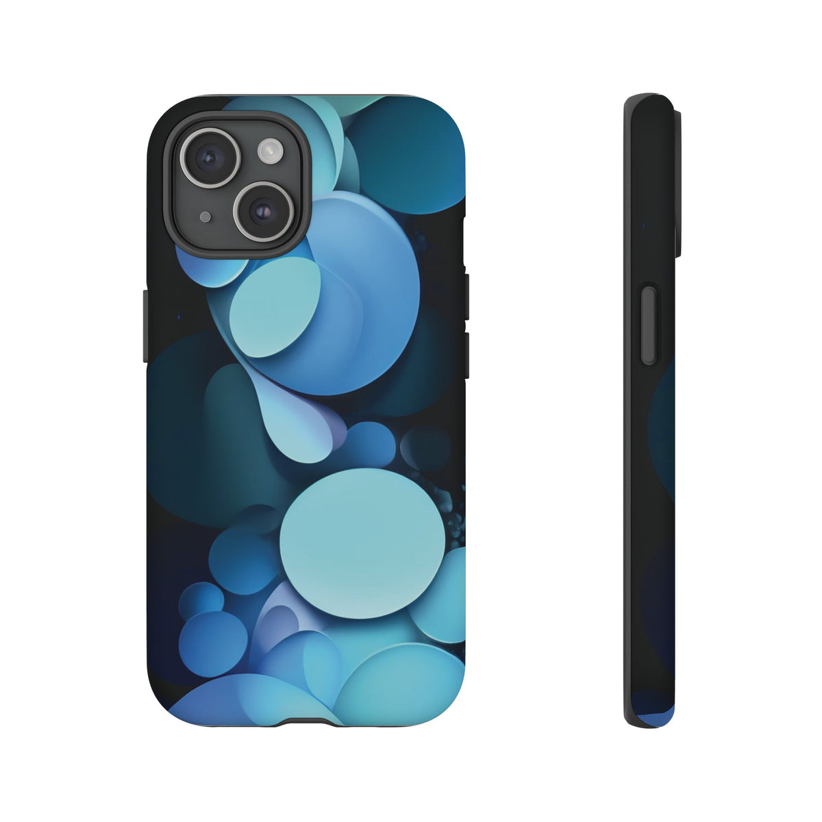 Abstract Blue balls in black Tough Phone Case