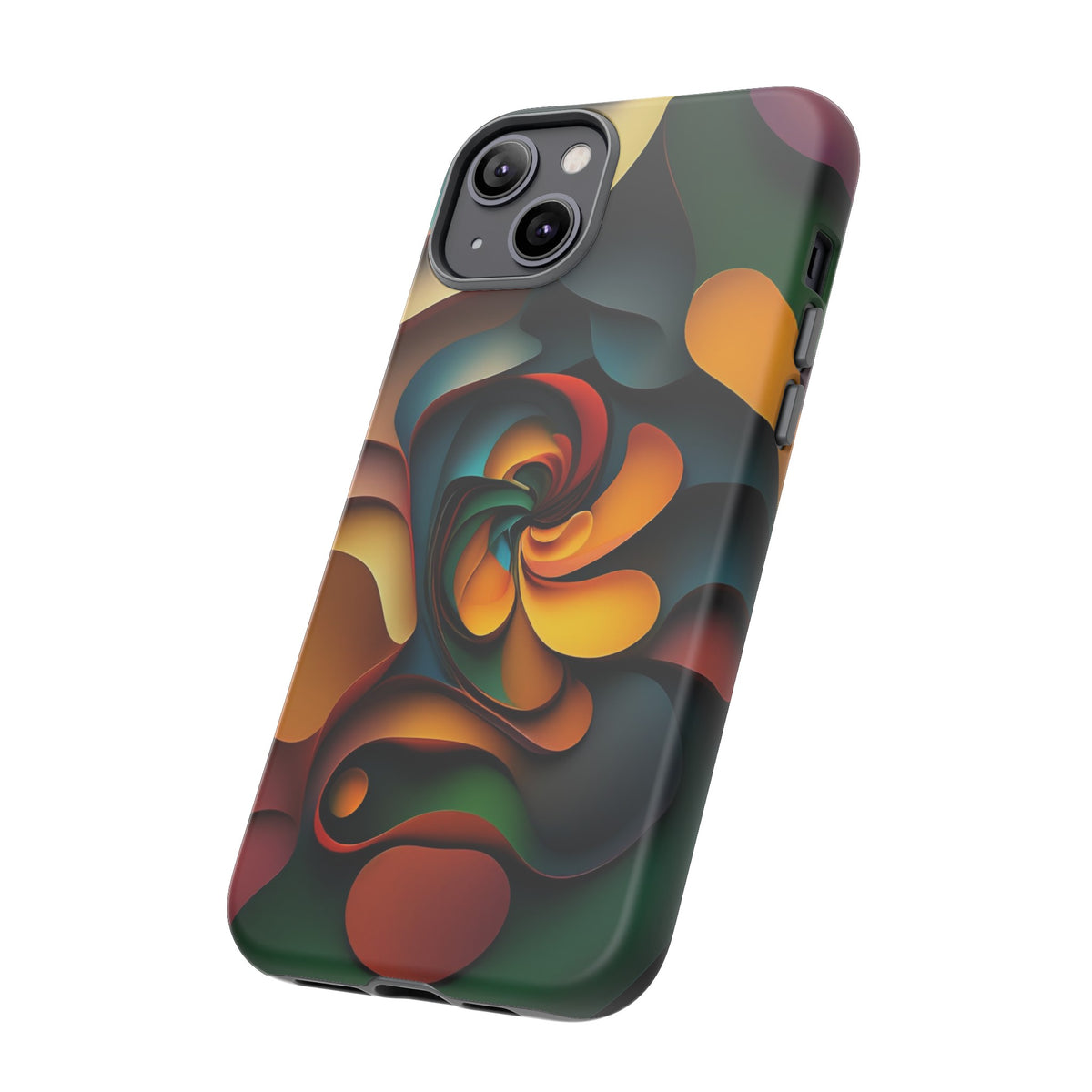 Colorful abstract design with a spiral design Tough Phone Cases