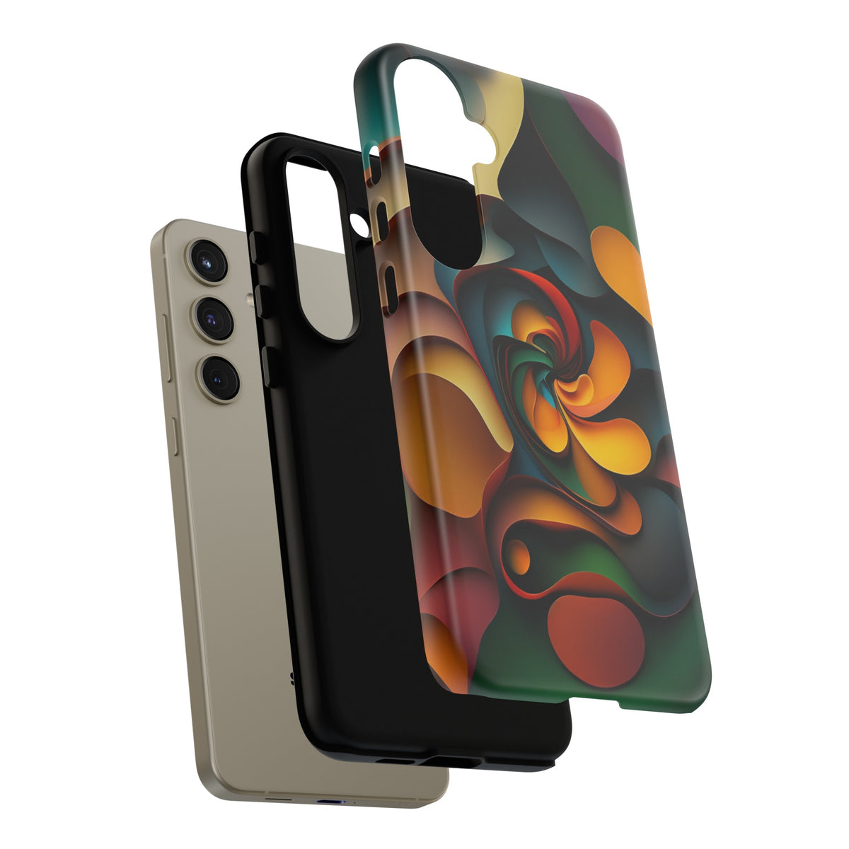 Colorful abstract design with a spiral design Tough Phone Cases