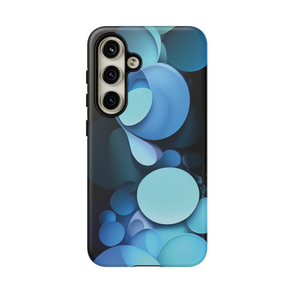 Abstract Blue balls in black Tough Phone Case