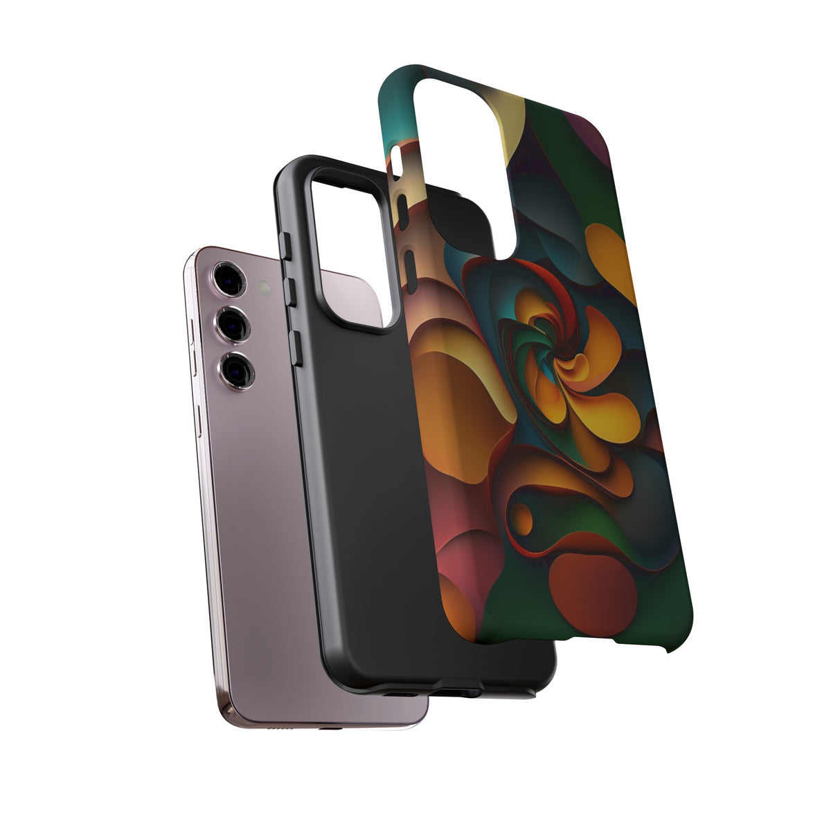 Colorful abstract design with a spiral design Tough Phone Cases