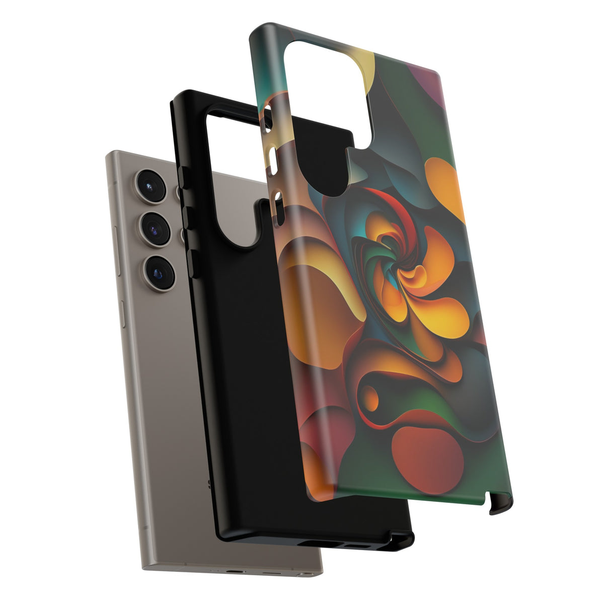 Colorful abstract design with a spiral design Tough Phone Cases